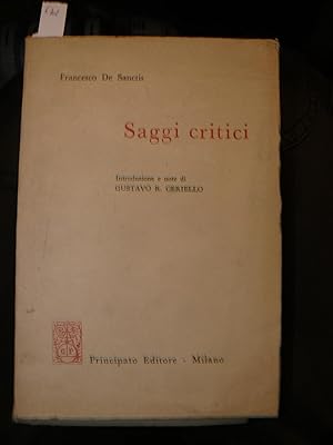 Saggi critici. Introduzione e note di Gustavo Ceriello.