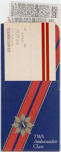TWA Ambassador Class (folder with tickets).