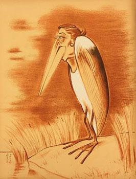 Le Zoo des vedettes. Lithographies originales de Georges Bastia. (Caricatures of Fernandel,Mauric...
