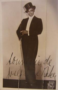 Josephine Baker Autographed Post Card.