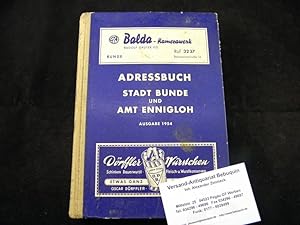 ADRESSBUCH STADT BÜNDE UND AMT ENNIGLOH 1954.-