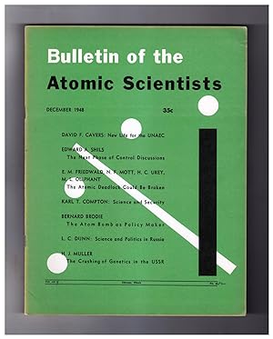 The Bulletin of the Atomic Scientists. December, 1948. Message from Albert Einstein; UNAEC; Inter...