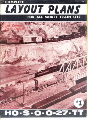 Complete Layout Plans for All Model Train Sets; HO, S, O, 27, TT