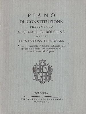 Piano di Constituzione presentato al Senato di Bologna