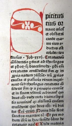 Super Secundo Libro Sententiarum Petri Lombardi Incunable, 1481