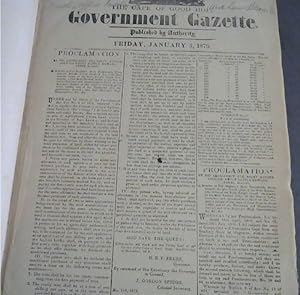 The Cape of Good Hope Government Gazette: Friday, January 3, 1879 No 5871 - Friday, June 27, 1879...