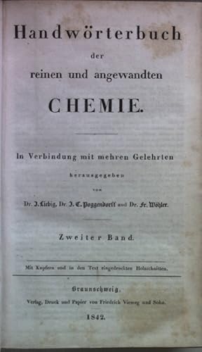 Handwörterbuch der reinen und angewandten Chemie: ZWEITER BAND: C - Extrahiren.
