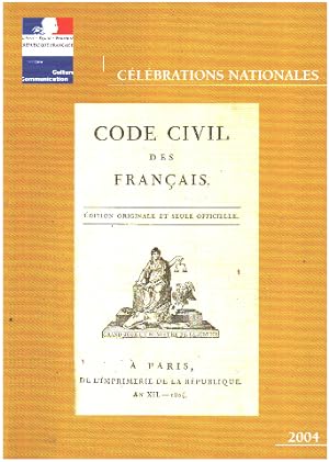 Celebrations nationales 2004 - code civil des francais