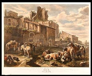 The Farm Yard. From the Original Picture, by Peter de Laër, called Bamboccio; In the Collection o...
