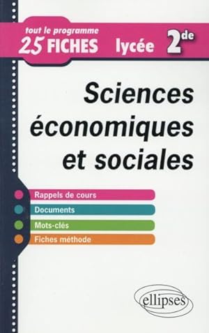 sciences économiques et sociales ; 2e