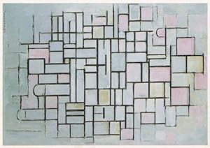 Piet Mondrian Composition Number 6 1914 Rare Painting Postcard