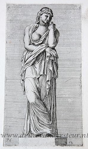 [Antique print, etching/ets, Rome] Vetruria or Silence ['Segmenta nobilium signorum et statuarum....