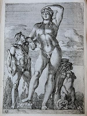 [Antique print, etching/ets, Rome] Bacchus in Hortis Ludovisianis ['Segmenta nobilium signorum et...