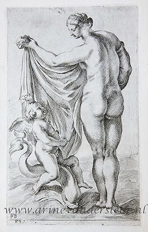 [Antique print, etching/ets, Rome] Venus and Cupid /Venus en Cupido ['Segmenta nobilium signorum ...