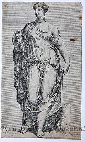 [Antique print, etching/ets, Rome] Farnese Flora ['Segmenta nobilium signorum et statuarum.'], pu...