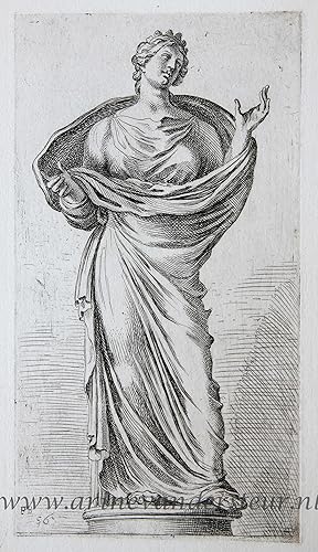 [Antique print, etching/ets, Rome] The praying woman /Biddende vrouw. ['Segmenta nobilium signoru...