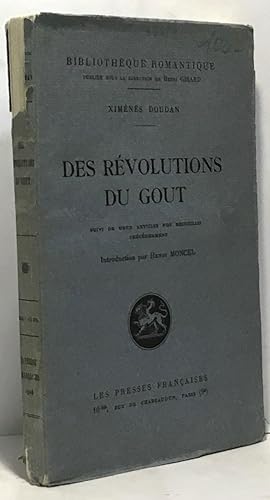 Des révolutions du goût - introduction par Henri Moncel
