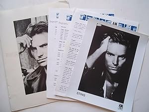 Original Press Kit for Sting (October 1987) with Folder, Photograph, and Publicity Information