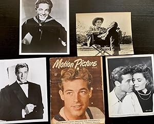 Motion Picture magazine for June 1946 (Guy Madison cover) plus 4 Hollywood Publicity photos of Gu...