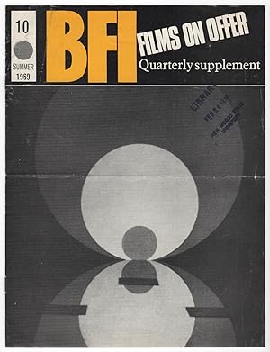 BFI Films on Offer Quarterly Supplement 10 (Summer 1969) - Oskar Fischinger cover
