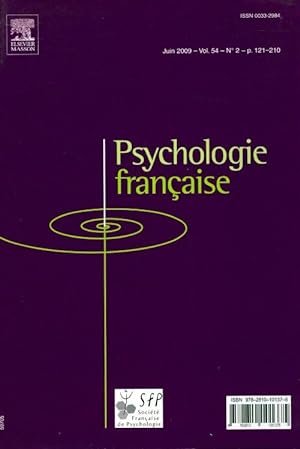 Psychologie fran aise n 54 - Collectif