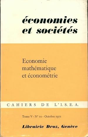Economie math matique  conom trie - Collectif