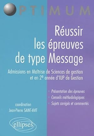 R ussir les  preuves de type message - Jean-Pierre Saint-Avit