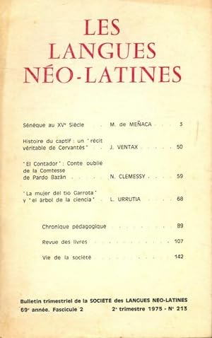 Les langues n o-latines n 213 69e ann e fascicule 2 - Collectif