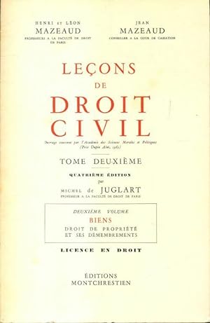 Le?ons de droit civil Tome II - Henri Mazeaud