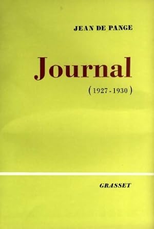Journal 1927-1930 - Jean De Pange