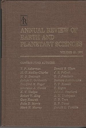 Annual Review of Earth and Planetary Sciences Volume 19, 1991