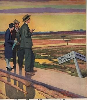 Leslie Thrasher 1927 Print " Nesting - Buena Vista Boulevard & Broadway