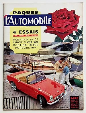 L'AUTOMOBILE n° 216 avril 1964, Lancia Flavia 1800, Ford Cortina Lotus, Panhard 24 CT, Porsche 90...