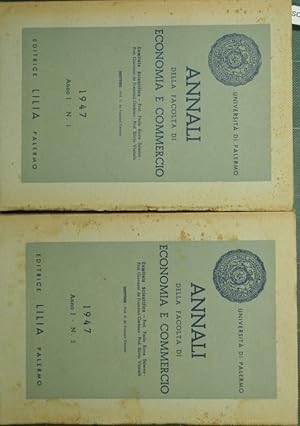 Università di Palermo. Annali della Facoltà di Economia e Commercio. 1947 - Anno I - N. 1 e 2