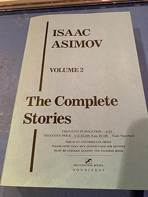 THE COMPLETE STORIES (uncorrected proof) VOL 2