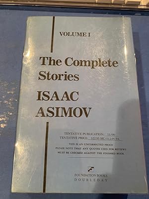 THE COMPLETE STORIES (uncorrected proof) VOL 1