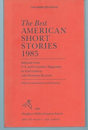THE BEST AMERICAN SHORT STORIES 1985