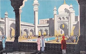 Indian Courtyard 1924 Empire Exhibition London Painting Postcard