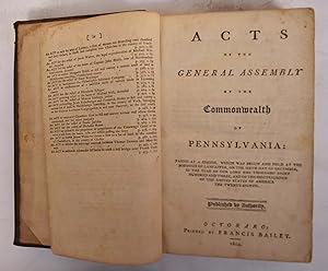 Acts of the General Assembly of the Commonwealth of Pennsylvania