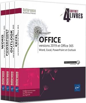 Microsoft Office (versions 2019 et Office 365) ; coffret de 4 livres : Word, Excel, PowerPoint et...
