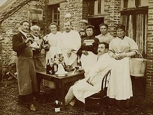 1900 1910 Photographie fête vin alcool Champagne L. Bouché Fils très animée