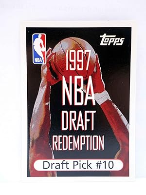 TRADING CARD BASKETBALL NBA DRAFT REDEMPTION. DRAFT PICK 10. Topps, 1997