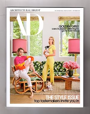 Architectural Digest - September, 2019. 'The Style Issue'. Cara & Poppy Delevigne Cover. Jacques ...