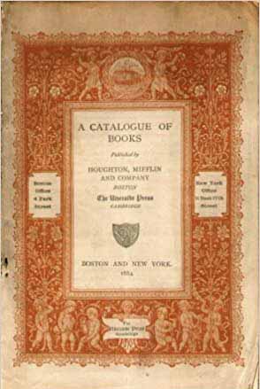 CATALOGUE OF BOOKS PUBLISHED BY HOUGHTON, MIFFLIN & CO. 1884