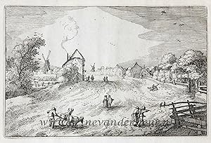 [Antique print, etching] The road from Haarlem to Leiden/De weg van Haarlem naar Leiden, publishe...