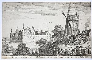 [Antique print, etching] The castle Toutenburgh in Vollenhove/Kasteel Toutenburg in Vollenhove, p...