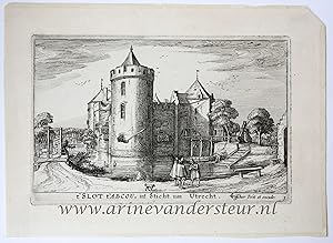 [Original etching/ets] The castle in Abcoude / Het kasteel te Abcoude. Date of publishing print 1...