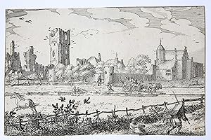 [Antique print, etching] 'Het Huis te Cleef', near Haarlem/Het huis van Kleef te Haarlem, publish...