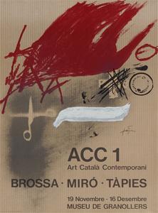 Poster Affiche Plakat - Antoni Tàpies - "Brossa-Miró-Tàpies"
