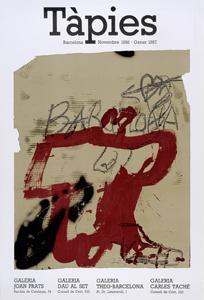 Poster Affiche Plakat - Antoni Tàpies - Barcelona Novembre 1986 - Gener 1987